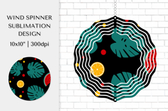 Tropical Wind Spinner Sublimation Design. Summer Spinner 11 Product Image 1