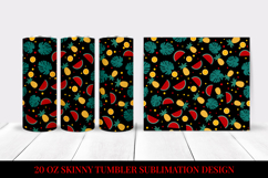 Tropical Tumbler Wrap. Summer Tumbler Sublimation Design 02 Product Image 1