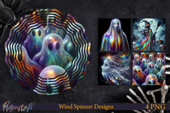 Halloween Wind Spinners | Holographic Designs | Ghost Product Image 1