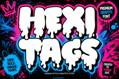 Hexitags | Dripping Graffiti Font Product Image 1