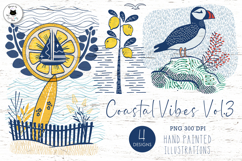 Blue Coastal Sublimation Vol.3 | Summer Clipart Product Image 1