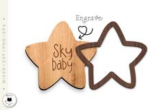 Layered Star Stud Earrings Laser Cut | Celestial Earrings Product Image 2