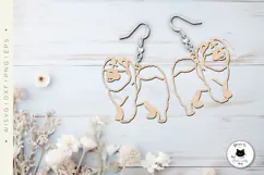 Chow Chow Dog Earrings Laser Cut File | Laser Jewelry Product Image 3