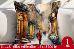 retro christmas lpillow sublimation design JPG Product Image 1