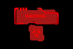 Hud attention warning sign futuristic element concept Product Image 2