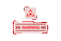 Hud attention warning sign futuristic element design Product Image 1