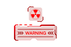 Hud attention warning sign futuristic element graphic Product Image 1
