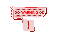 Hud attention warning sign futuristic element isolated Product Image 1