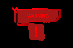 Hud attention warning sign futuristic element isolated Product Image 2