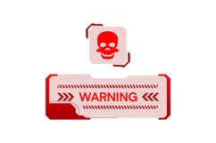 Hud attention warning sign futuristic element vector Product Image 1