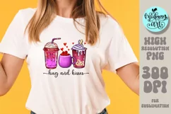 Hug and kisses png, Valentines day sublimation Product Image 1