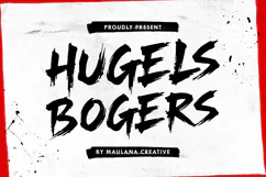Hugels Bogers Rock Metal Brush Display Font Product Image 1