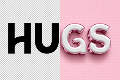 Hugs 3D editable text effect Product Image 2