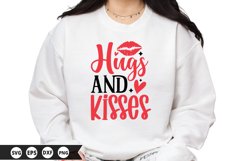 Hugs and Kisses - Valentine&#039;s Day SVG Design Product Image 1