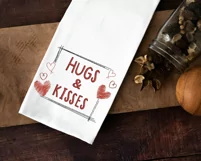Hugs and kisses embroidery design, Valentine's Day design Product Image 4