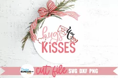 Cute Valentine SVG shown on a round wood sign