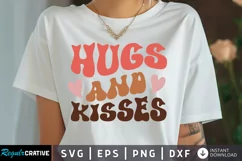 Hugs And Kisses SVG, Valentine's Day SVG Design Product Image 1