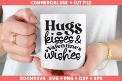 Hugs kisses and Valentines wishes SVG | Valentine's Day SVG Product Image 2