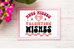 Hugs Kisses And Valentine SVG, Valentine's Day SVG Design Product Image 3