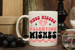 Hugs Kisses And Valentine SVG, Valentine's Day SVG Design Product Image 2