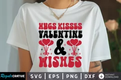 Hugs And Kisses SVG, Valentine's Day SVG Design Product Image 1
