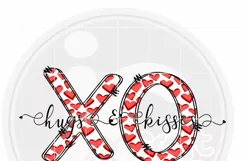 Valentine's day Hugs and Kisses XO Svg Product Image 2
