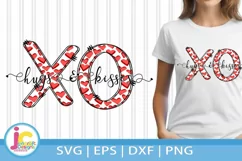 Valentine's day Hugs and Kisses XO Svg Product Image 1