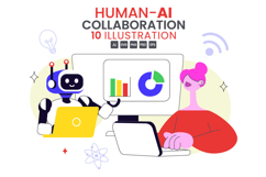 10 Human AI Collaboration Illustration Product Image 1