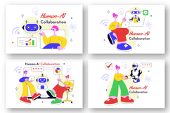 10 Human AI Collaboration Illustration Product Image 3