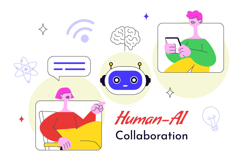 10 Human AI Collaboration Illustration Product Image 4