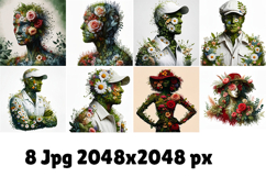 Human figure with flowers and grass Product Image 2