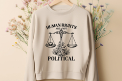 Human Rights Are Not Political SVG - Social Justice Scales Product Image 2