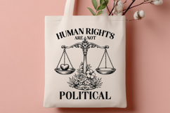 Human Rights Are Not Political SVG - Social Justice Scales Product Image 3