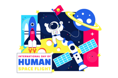 10 Human Space Flight Day Illustration Product Image 4