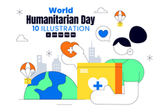 10 World Humanitarian Day Illustration Product Image 1