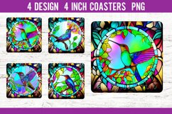BUNDLE Stained Glass Square Coaster Sublimation Designs PNG Product Image 11