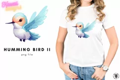 Kawaii humming bird no.2, cute transparent png file Product Image 1