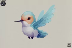 Kawaii humming bird no.2, cute transparent png file Product Image 2