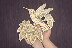 Hummingbird bird lasercut, laser cut ornament or keychain Product Image 4
