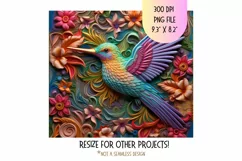 Hummingbird 3D Tumbler Wrap  3d Sublimation Tumbler Design