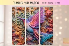 Hummingbird 3D Tumbler Wrap  3d Sublimation Tumbler Design