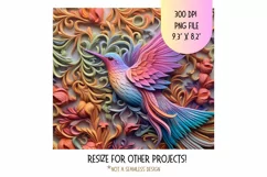 Hummingbird 3D Tumbler Wrap  3d Sublimation Tumbler Design