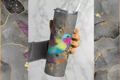 Hummingbird Alcohol Ink Tumbler Sublimation Bundle, 20 oz tumbler wrap, Marble Tumbler Wrap