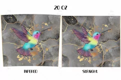 Hummingbird Alcohol Ink Tumbler Sublimation Bundle, 20 oz tumbler wrap, Marble Tumbler Wrap