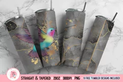 Hummingbird Alcohol Ink Tumbler Sublimation Bundle, 20 oz tumbler wrap, Marble Tumbler Wrap