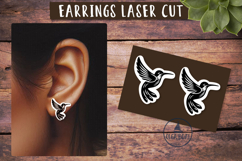 Hummingbird earrings svg Summer Laser cut design