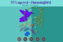 3D Layered hummingbird Product Image 3