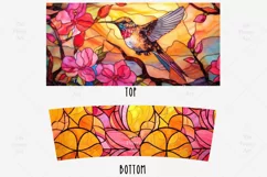 Hummingbird Stained Glass Tumbler Wrap, 40 oz tumbler wrap, Hummingbird Tumbler Wrap, Toucan Png