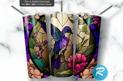 Hummingbird Stained 20oz/30oz Skinny Tumbler Product Image 1