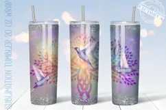 Hummingbird tumbler sublimation design, mystical tumbler Product Image 1